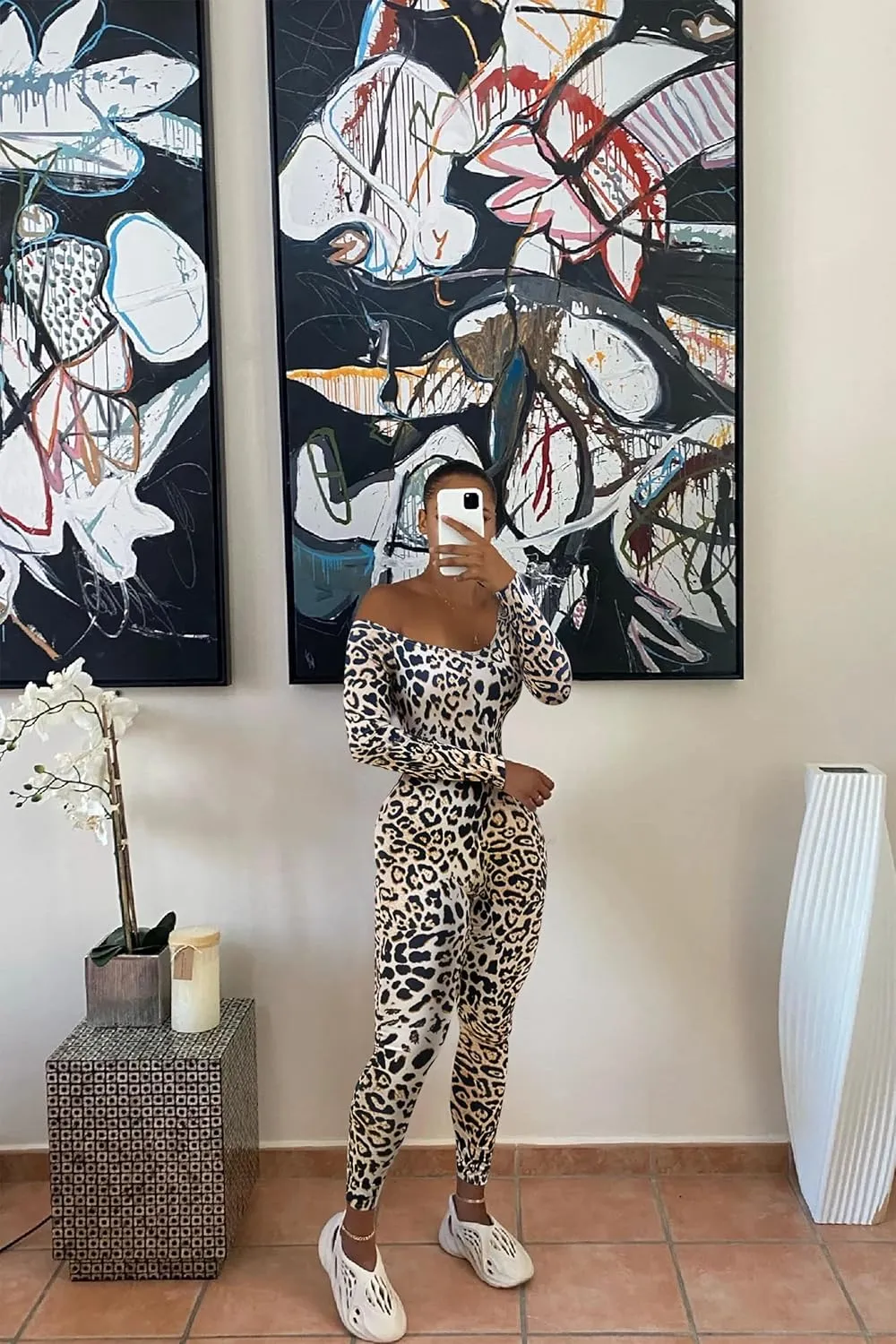 GOKATOSAU Women's Sexy Long Sleeve Bodycon Solid Outfits Club Rompers Jumpsuits