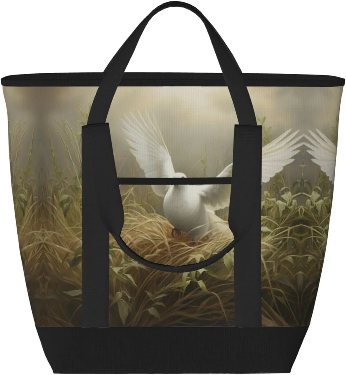 Grass and dove Women's tote bags and reusable women's beach bags are suitable for travel insulation and cooling bags.