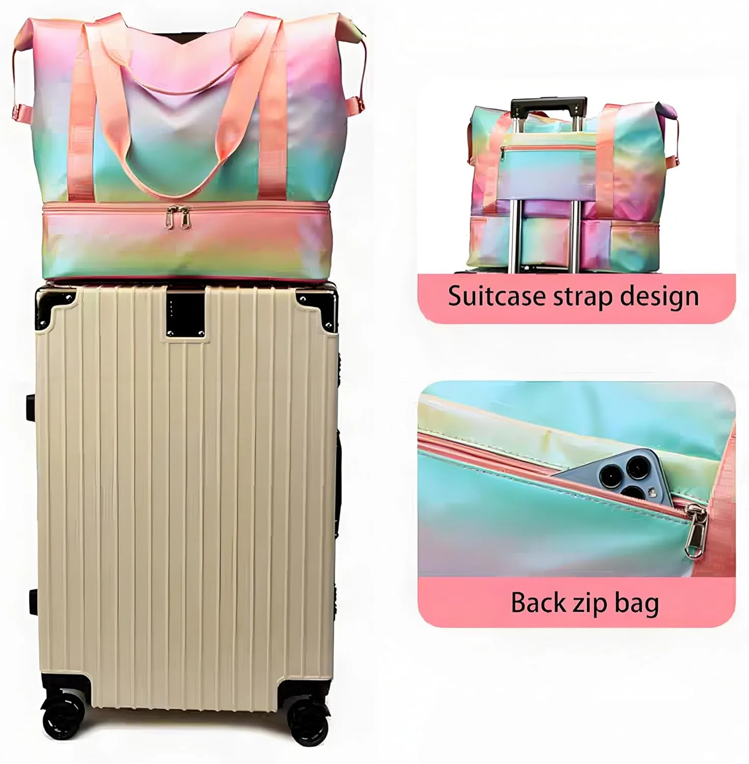 Gym Bag Womens Mens with Shoes Compartment and Wet Pocket Travel Duffel Bag for Women for Plane Sport Gym Tote Bags Swimming Yoga Waterproof Weekend Overnight Bag Carry on Bag Hospital Holdalls
