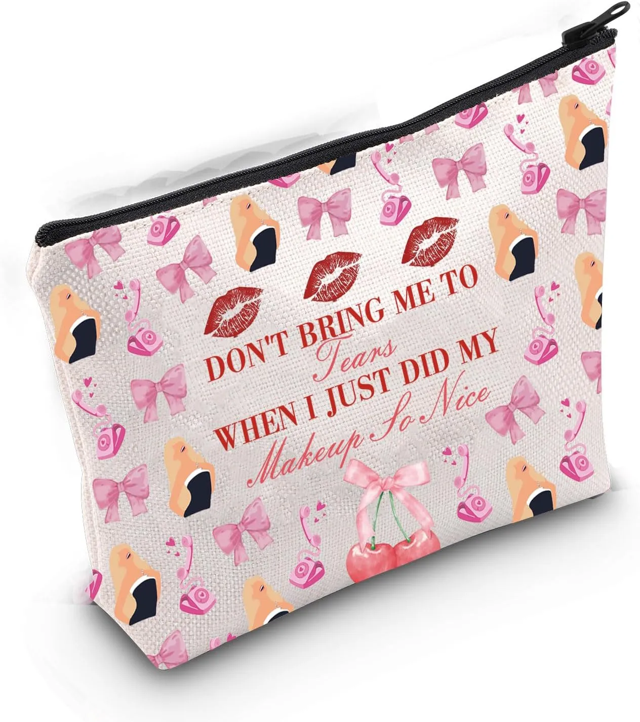 Gzrlyf Sabr-Rina Makeup Bag Don't Bring Me To Tears Tour 90s Music Fans Concert Bag Album Merch (don't bring me tears makeup bag)