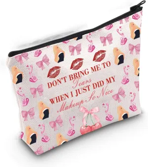 Gzrlyf Sabr-Rina Makeup Bag Don't Bring Me To Tears Tour 90s Music Fans Concert Bag Album Merch (don't bring me tears makeup bag)