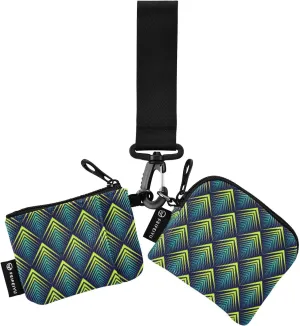 Jagged Edge Pattern Wristlet Keychain Wallets for Women Portable Small Coin Purse