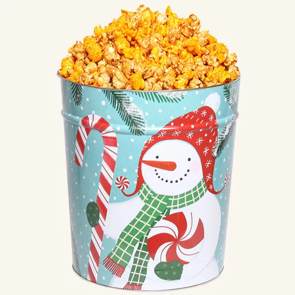 Johnson's 3.5 Gallon Peppermint Snowmen Tin