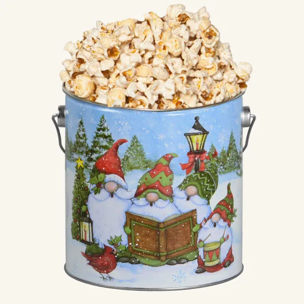 Johnson's Popcorn 1 Gallon Festive Gnomes Tin