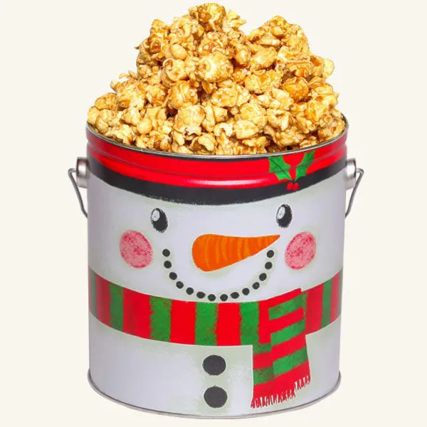 Johnson's Popcorn 1 Gallon Snowman Tin