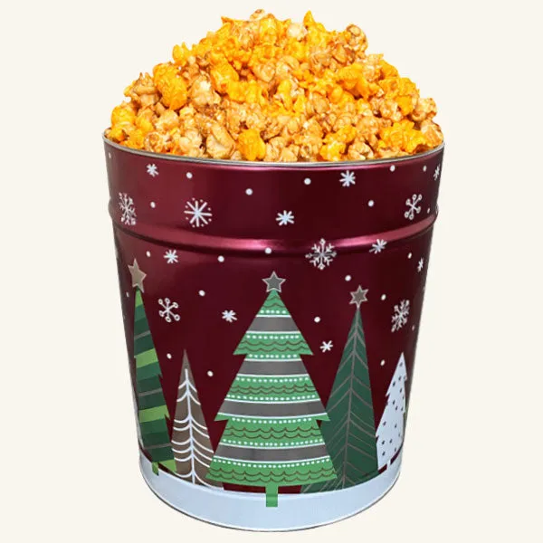 Johnson's Popcorn 3.5 Gallon Holiday Trees Tin