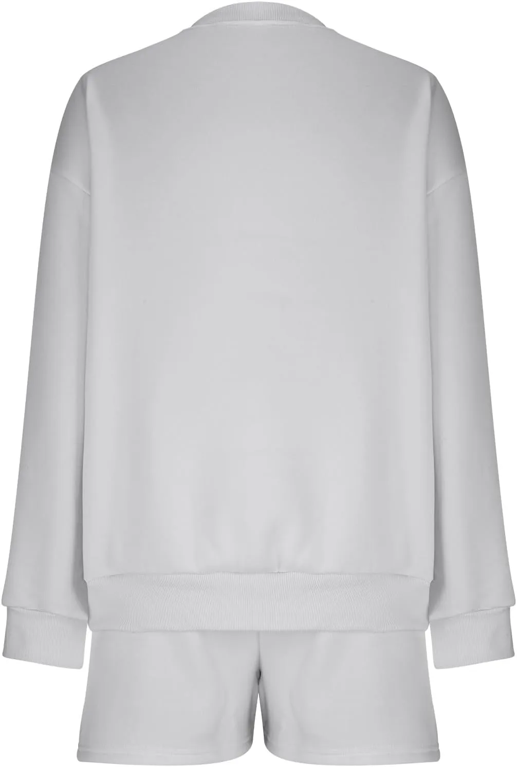 jovati Women 2 Piece Outfits Fall Workout Sets Sweatsuit Oversized Sweatshirt Shorts Lounge Sets 2023 Trendy Preppy Clothes