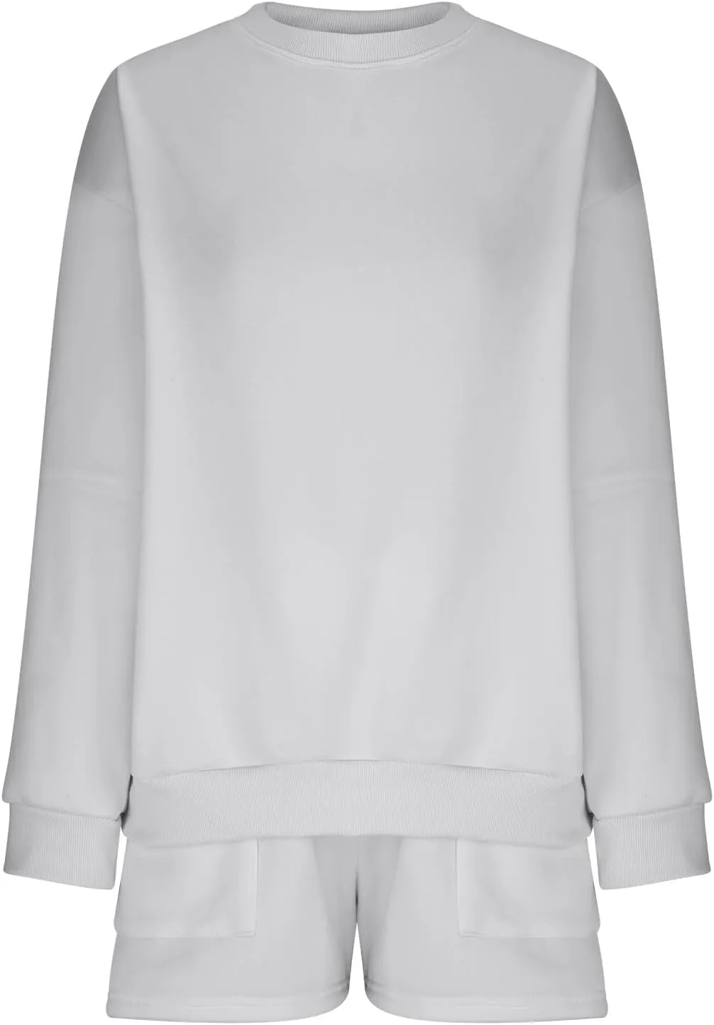 jovati Women 2 Piece Outfits Fall Workout Sets Sweatsuit Oversized Sweatshirt Shorts Lounge Sets 2023 Trendy Preppy Clothes