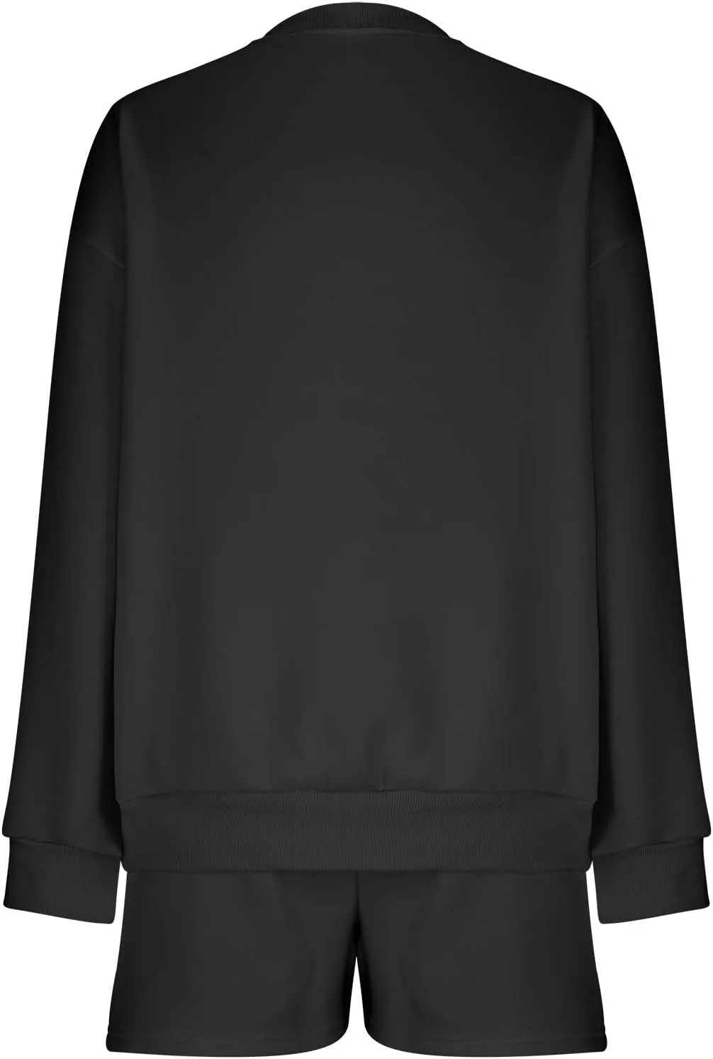 jovati Women 2 Piece Outfits Fall Workout Sets Sweatsuit Oversized Sweatshirt Shorts Lounge Sets 2023 Trendy Preppy Clothes