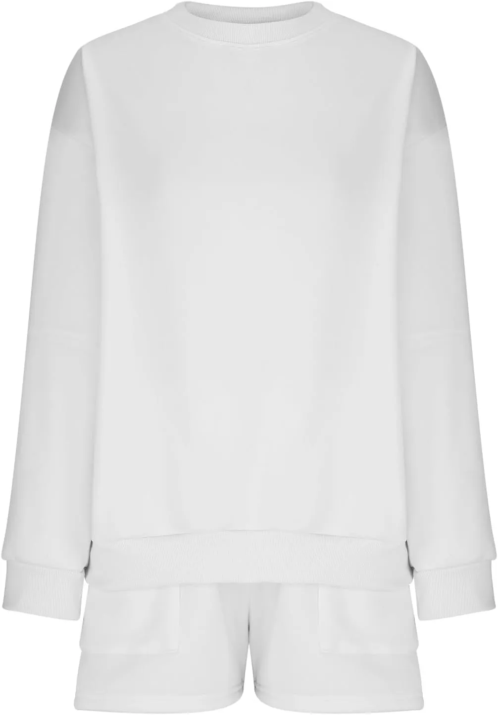 jovati Women 2 Piece Outfits Fall Workout Sets Sweatsuit Oversized Sweatshirt Shorts Lounge Sets 2023 Trendy Preppy Clothes