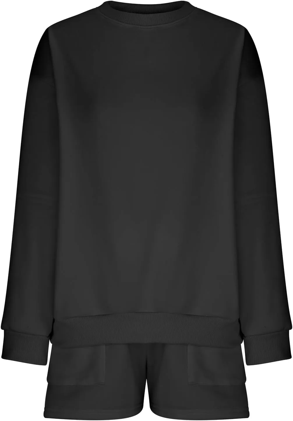jovati Women 2 Piece Outfits Fall Workout Sets Sweatsuit Oversized Sweatshirt Shorts Lounge Sets 2023 Trendy Preppy Clothes