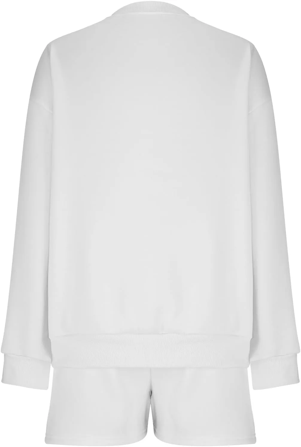 jovati Women 2 Piece Outfits Fall Workout Sets Sweatsuit Oversized Sweatshirt Shorts Lounge Sets 2023 Trendy Preppy Clothes