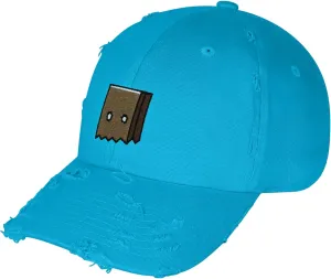 JPAK Paper Bag Mask Vintage Dad Hat Frayed Embroidered Cap Funny