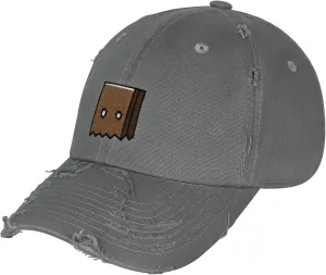 JPAK Paper Bag Mask Vintage Dad Hat Frayed Embroidered Cap Funny