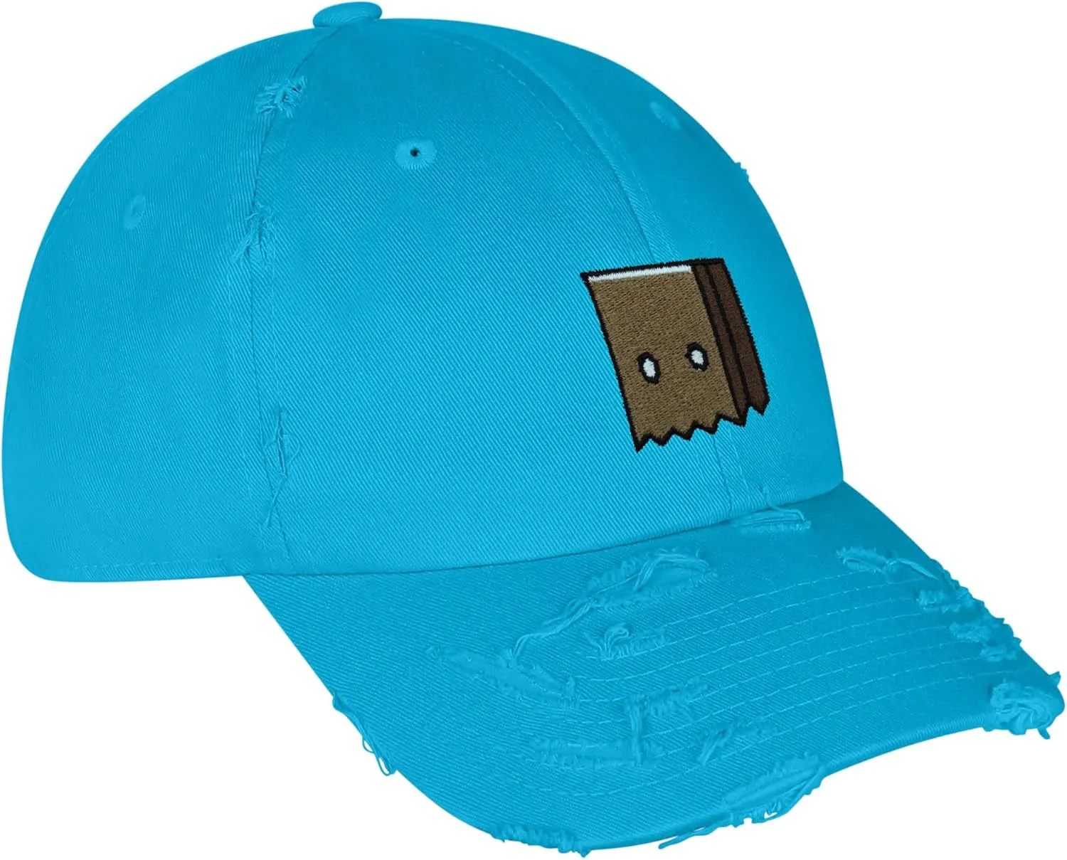 JPAK Paper Bag Mask Vintage Dad Hat Frayed Embroidered Cap Funny