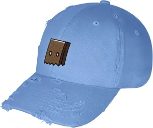 JPAK Paper Bag Mask Vintage Dad Hat Frayed Embroidered Cap Funny