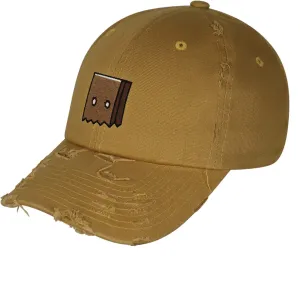JPAK Paper Bag Mask Vintage Dad Hat Frayed Embroidered Cap Funny