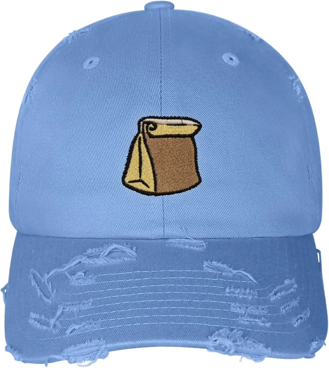 JPAK Paper Bag Vintage Dad Hat Frayed Embroidered Cap Grocery