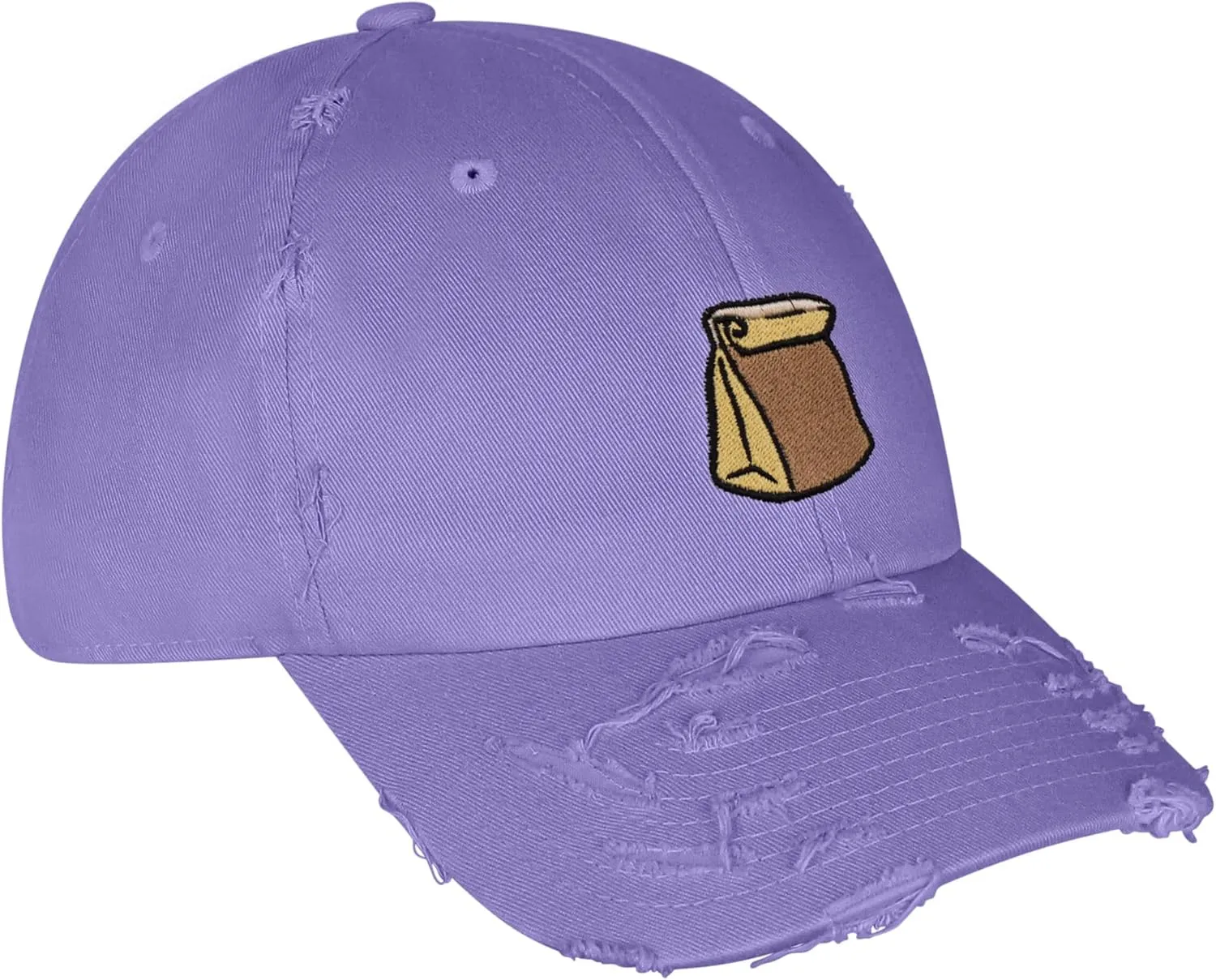 JPAK Paper Bag Vintage Dad Hat Frayed Embroidered Cap Grocery