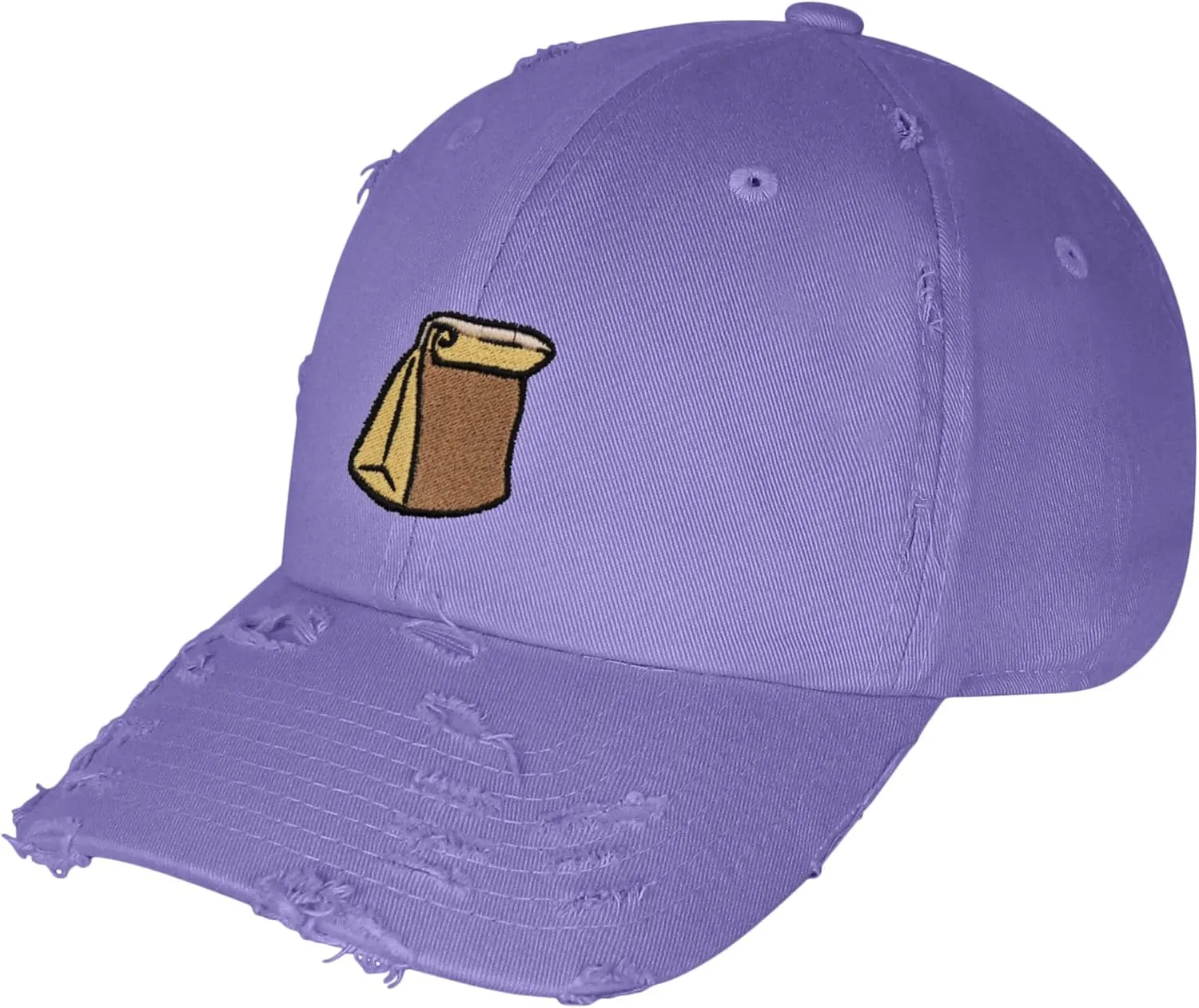 JPAK Paper Bag Vintage Dad Hat Frayed Embroidered Cap Grocery