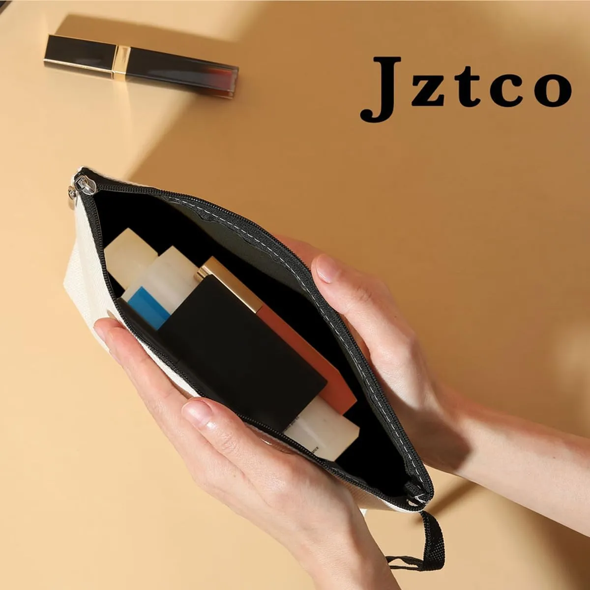 Jztco Boy Mama Makeup Bag, Baby Shower Gifts for Mom First Time, Christmas Birthday Unique Cosmetic Bag Funny Mothers Day, New Mom Gifts - Boy Mama The One Where I'm Outnumbered, Blue