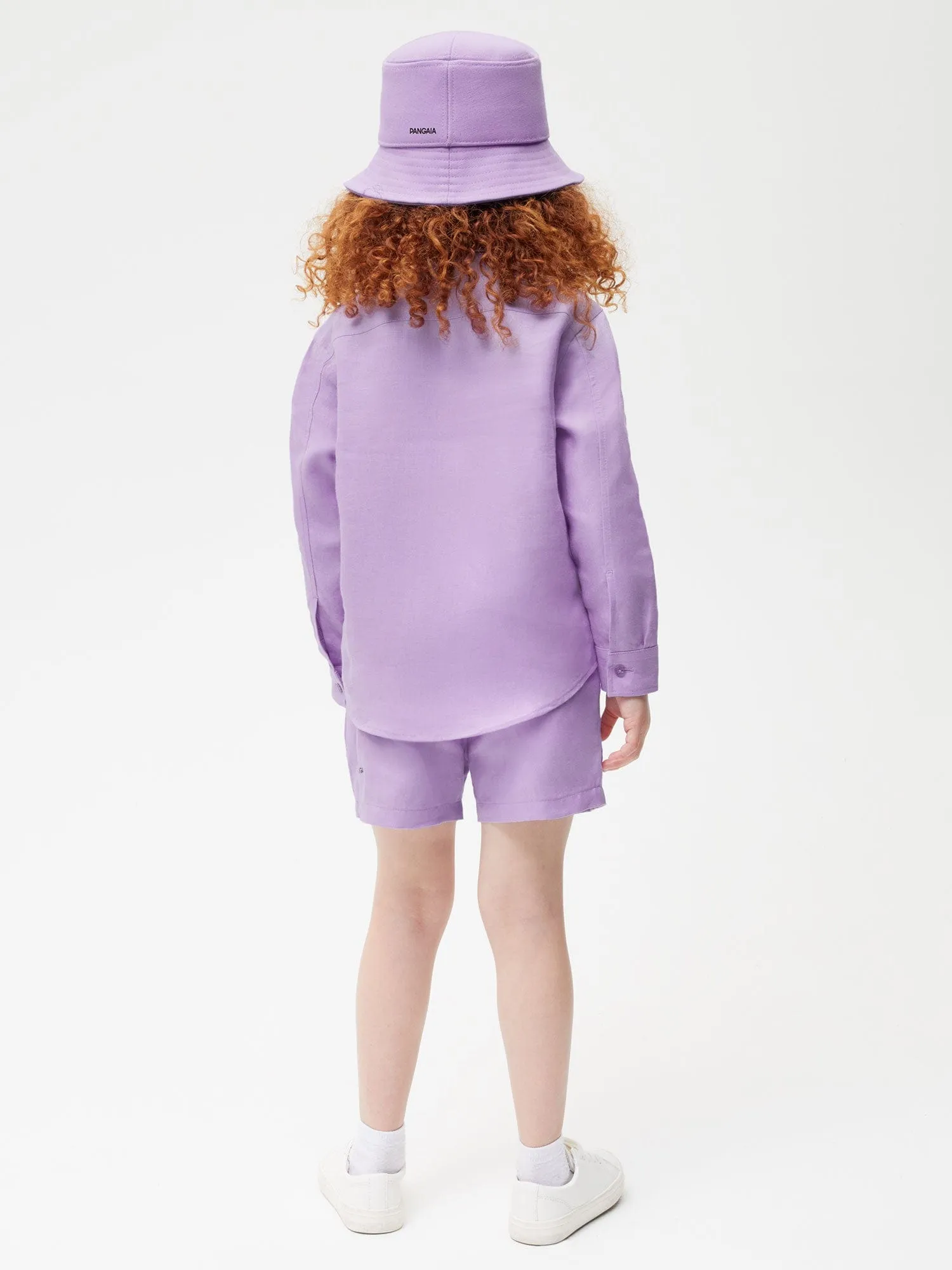 Kids Aloe Linen Long Sleeve Shirtorchid purple