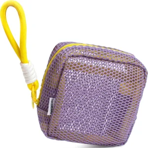 LETGO Mesh Makeup Bag Mesh Cosmetic Bag Travel Toiletry Bag Pouch with Zipper Mini Cute Makeup Cosmetic Travel Toiletry Purse Bag for Travel Accessories (Purple)
