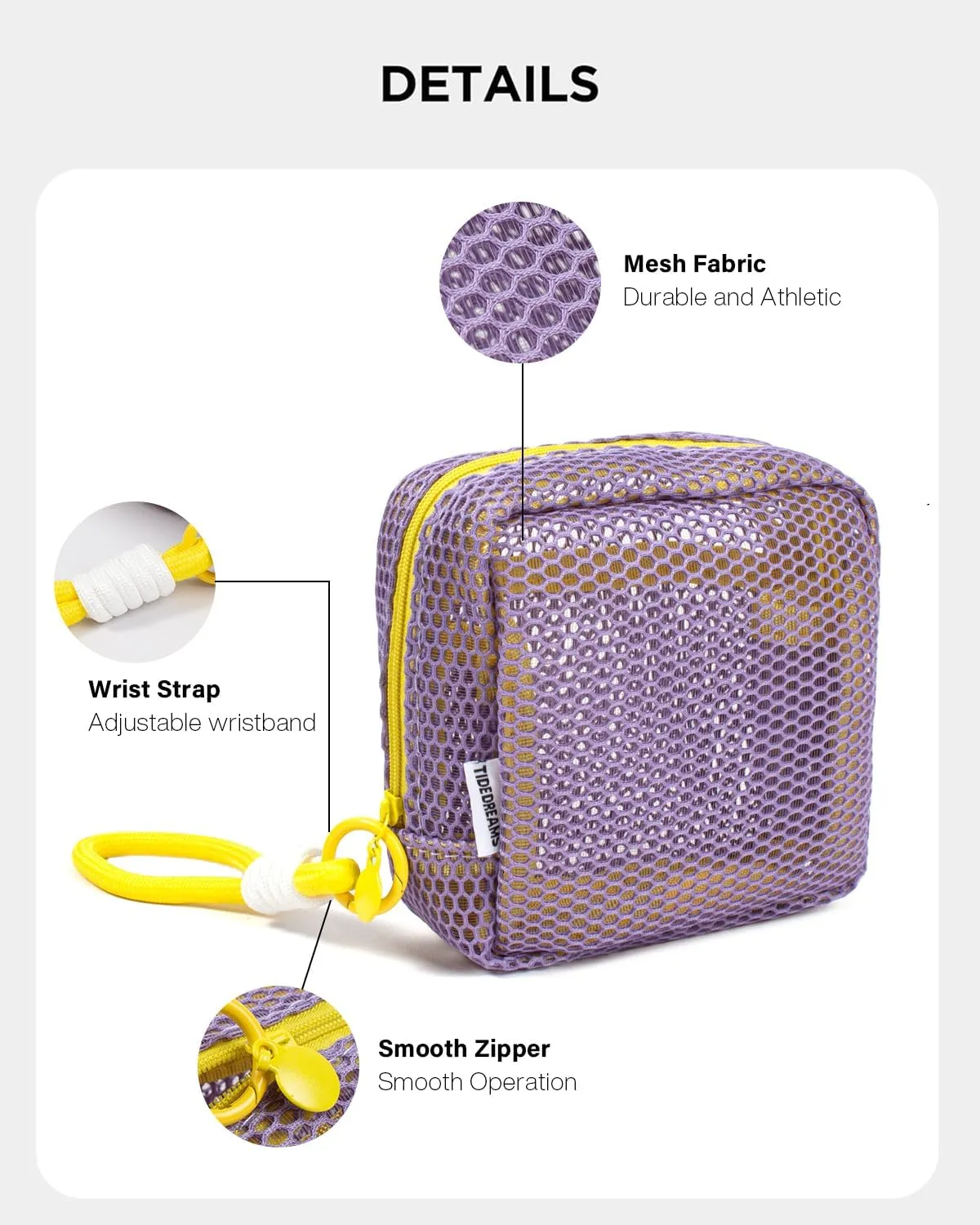 LETGO Mesh Makeup Bag Mesh Cosmetic Bag Travel Toiletry Bag Pouch with Zipper Mini Cute Makeup Cosmetic Travel Toiletry Purse Bag for Travel Accessories (Purple)