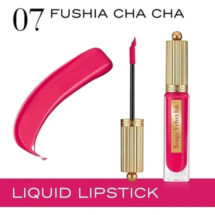 Liquid lipstick Rouge Velvet Ink 07 Fuchsia Cha Cha, Bourjois