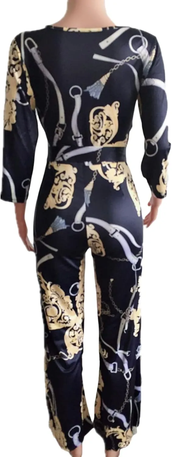 Lisa Colly Women's Summer Floral Print Wide Leg Jumpsuits Casual Beach Rompers Long Pants