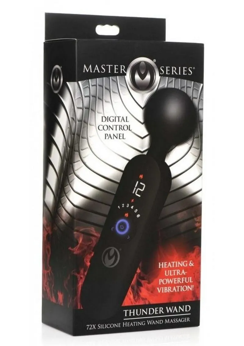 Master Series Thunder Wand 72x Rechargeable Silicone Heating Wand Massager