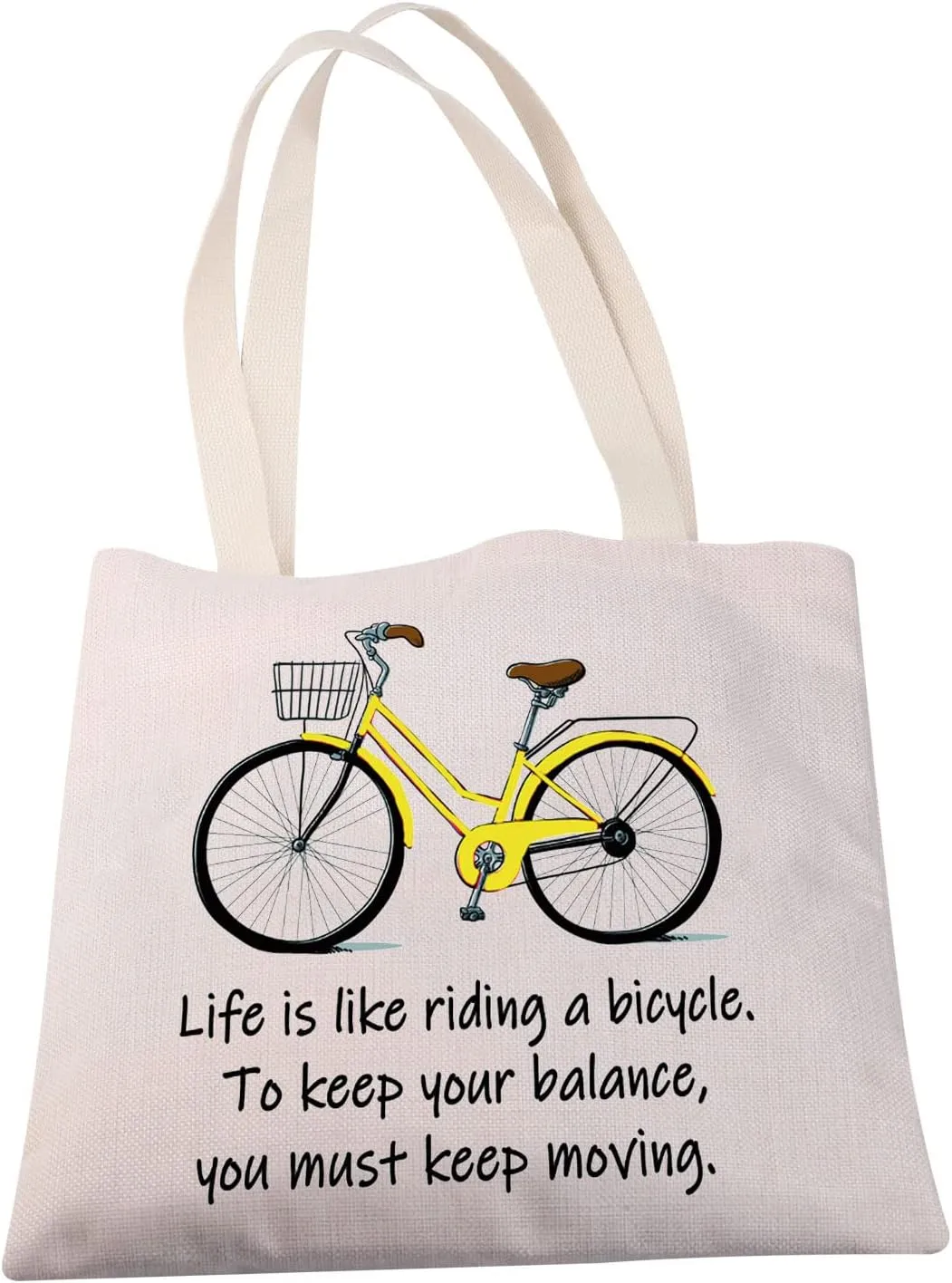 MBMSO Bicycle Gift Cosmetic Bag Bicycle Makeup Bag Life is Like Riding a Bicycle Zipper Bag Cyclist Gift Cycling Toiletry Bag