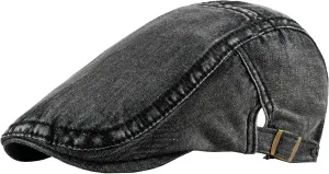meioro Women Denim Newsboy Cap Cotton Flat Cap Ivy Gatsby Driving Hunting Gatsby Cabbie Hats for Men