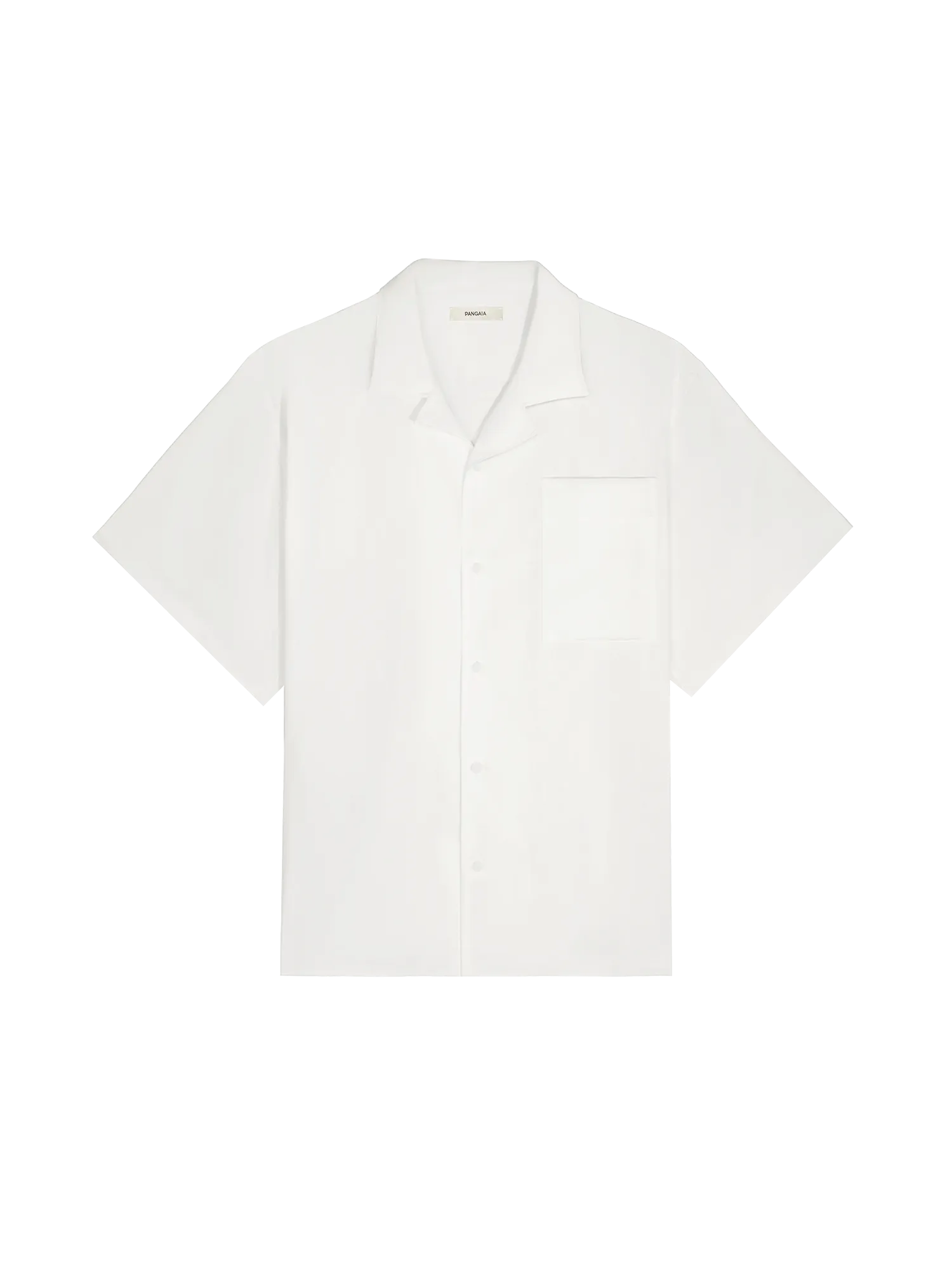 Mens Aloe Linen Camp Collar Shirtoff-white