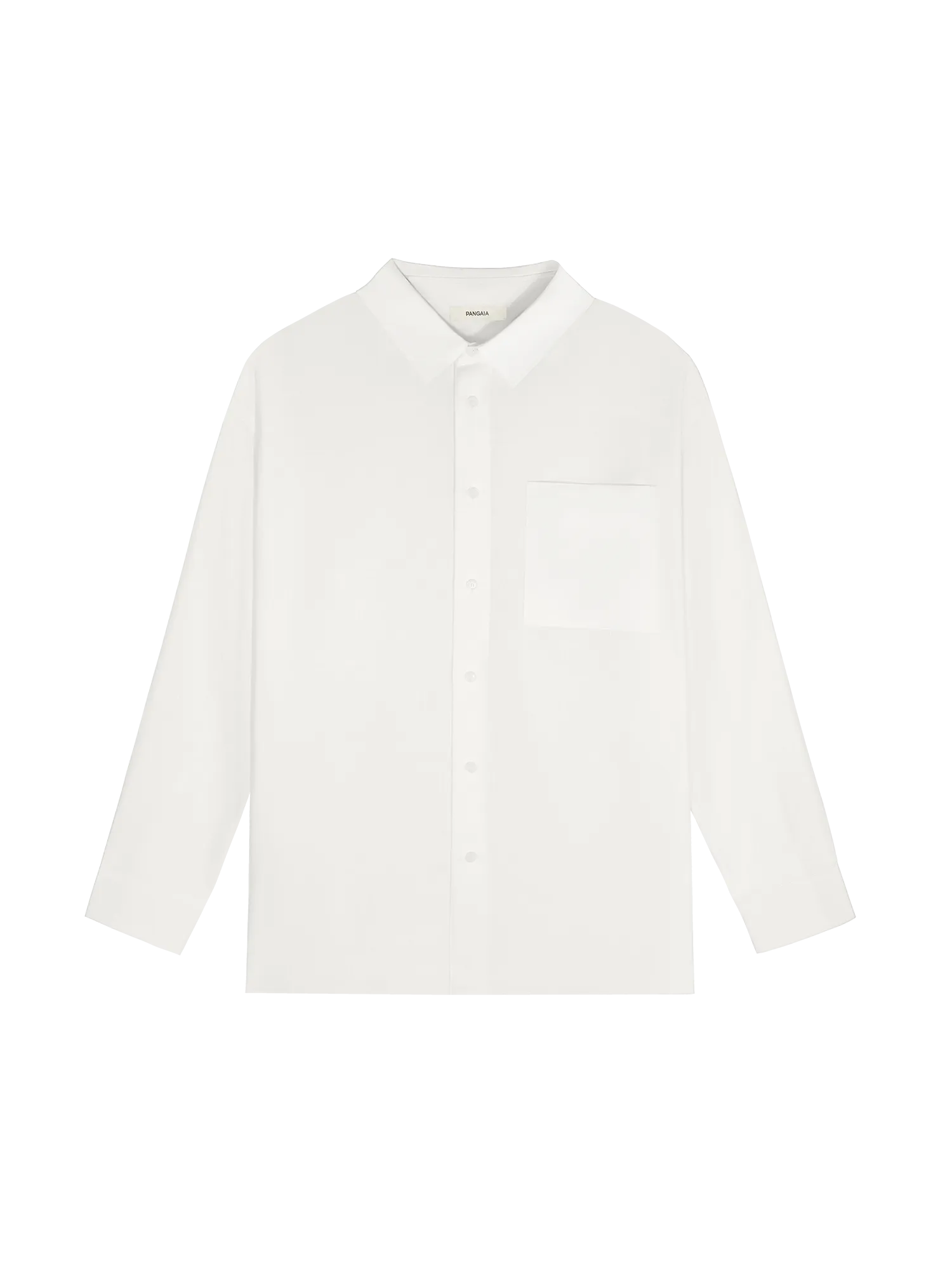 Mens Aloe Linen Collared Long Sleeve Shirtoff-white