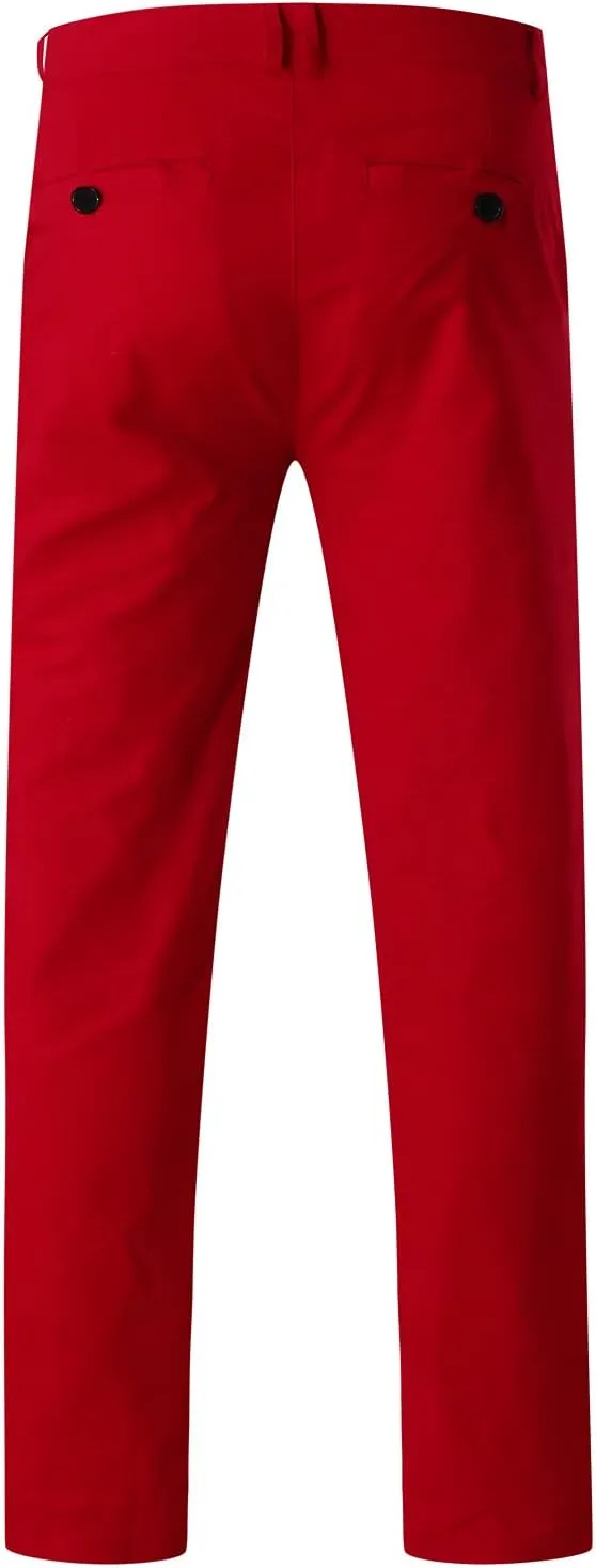 Men's Casual Pants High Waist Zip Off Straight Leg Pants Casual Slim Fit Lightweight Chino Golf Pants Pencil Trousers