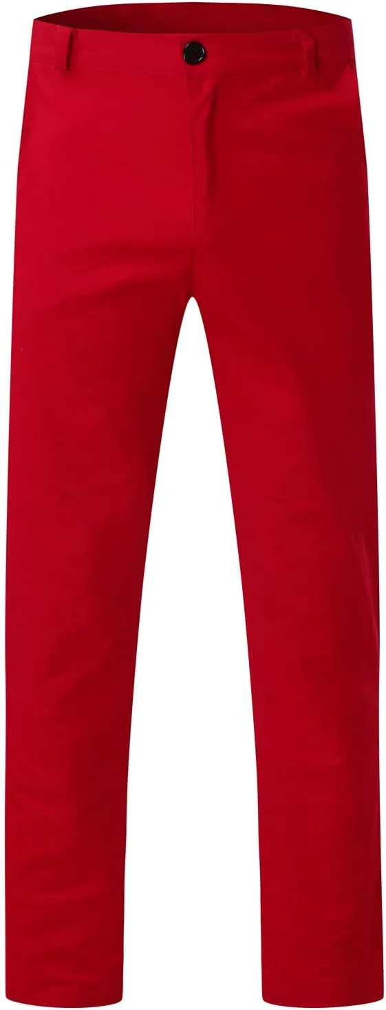 Men's Casual Pants High Waist Zip Off Straight Leg Pants Casual Slim Fit Lightweight Chino Golf Pants Pencil Trousers
