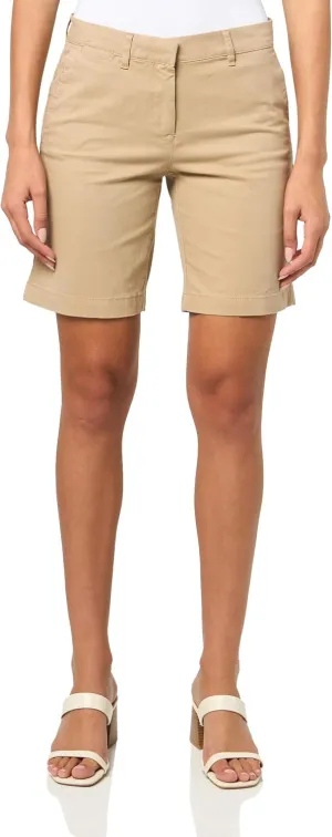 Nautica Women's Riviera Chino Twill 9 Inch Inseam Shorts