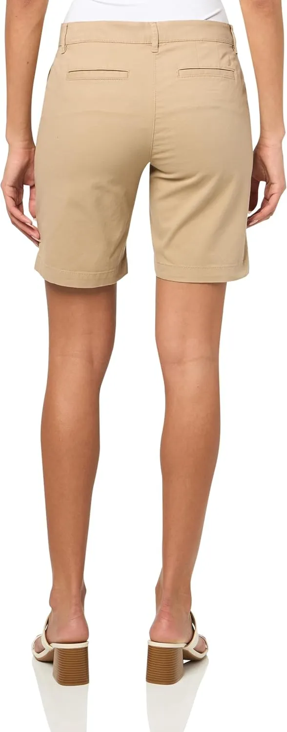 Nautica Women's Riviera Chino Twill 9 Inch Inseam Shorts