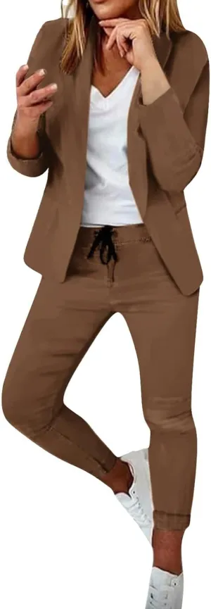 Oprah's Favorite Things 2025 Blazer Set For Women Long Sleeve Dressy Office Suits Elegant Casual Business Sets Clothes
