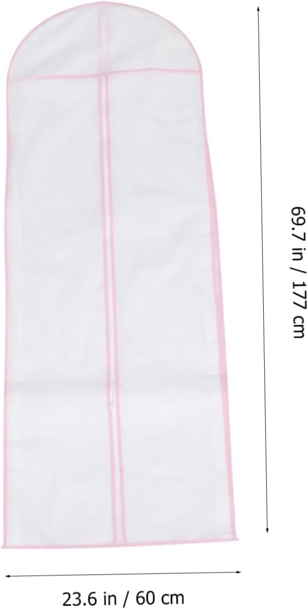 PRETYZOOM 1pc Wedding Dress Dust Cover Bachelorette of Nonwoven Bags Bridal Wedding Gown Storage Bag Wedding Dress Travel Bag Garment Bags for Bridesmaid Dress Women Pink Non-woven Fabric