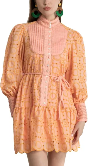 Ruffle Sleeve Tunic Midi Dress Flowy Shift Sundress Sweet Babydoll Button Down Swing Skirt
