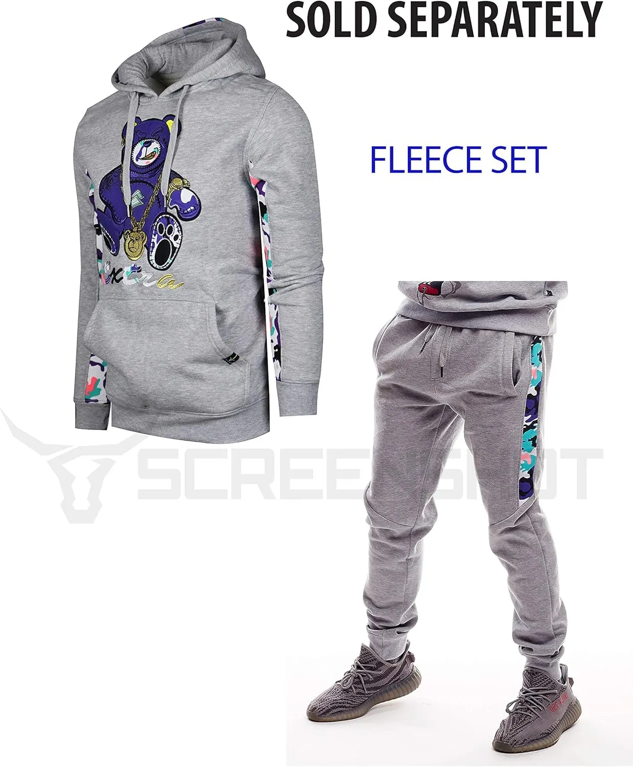 SCREENSHOT Mens Premium Hip Hop Fashion Pockets Fleece Pants