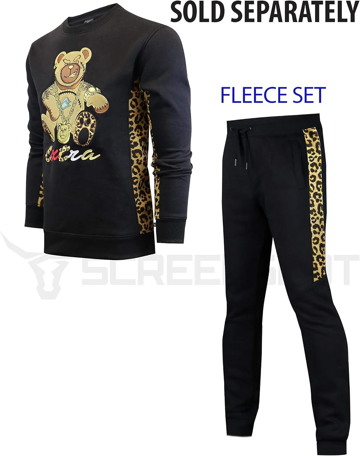 SCREENSHOT Mens Premium Hip Hop Fashion Pockets Fleece Pants