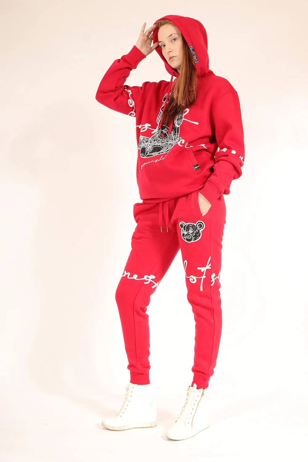 SCREENSHOT Mens Urban Premium Fleece Hoodie - Animation Cartoon Character Embroidery Patch Gel Print Hooded Sweatshirt