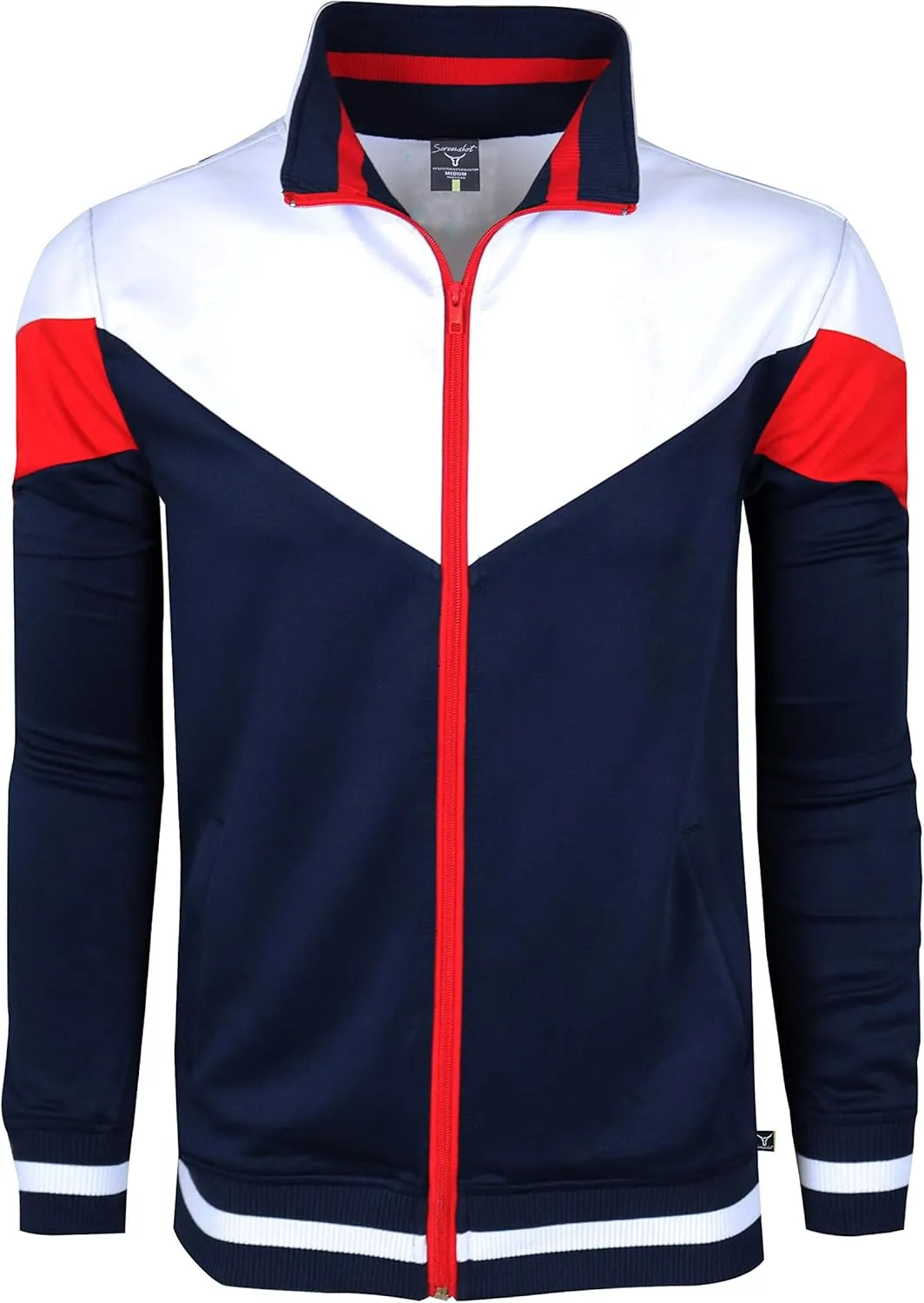 SCREENSHOT-Track Jacket Mens Urban Hip Hop Premium Track Jacket - Slim Fit Side Taping Sportswear Urbanwear Streetwear Top
