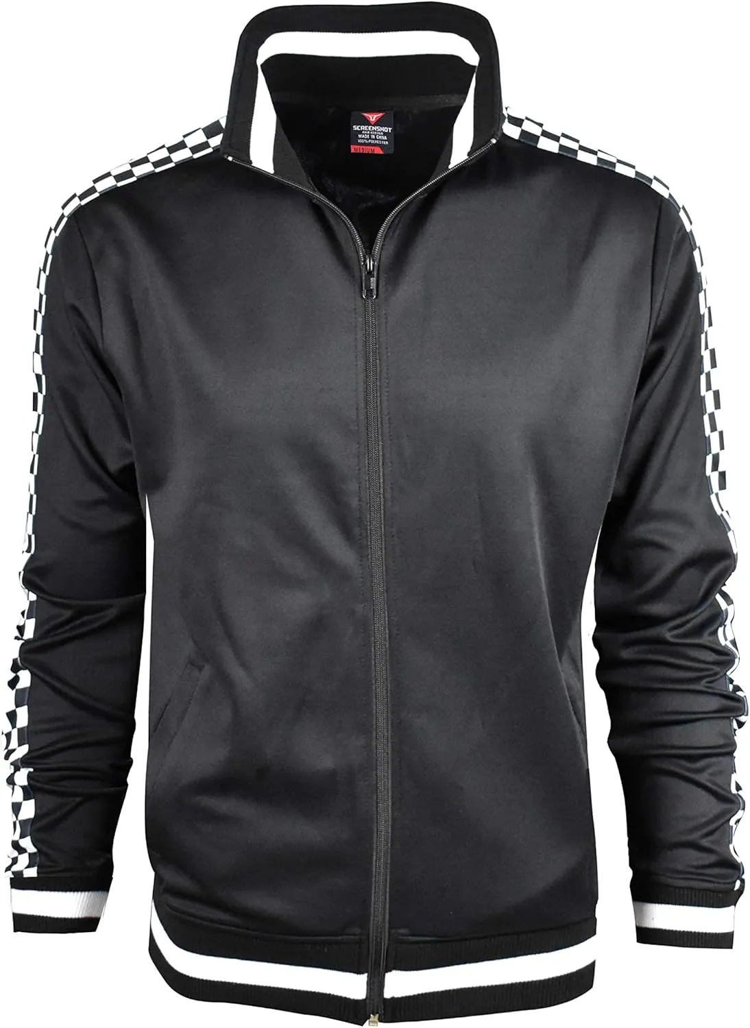 SCREENSHOT-Track Jacket Mens Urban Hip Hop Premium Track Jacket - Slim Fit Side Taping Sportswear Urbanwear Streetwear Top