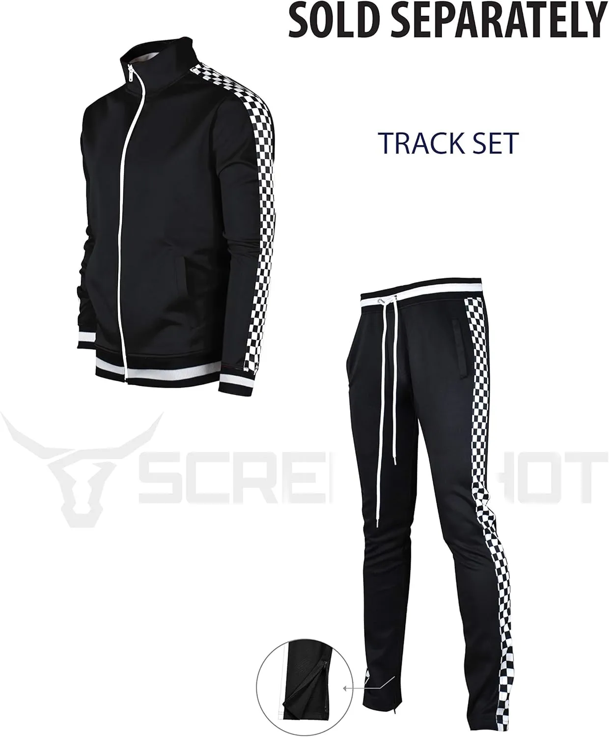 SCREENSHOT-Track Jacket Mens Urban Hip Hop Premium Track Jacket - Slim Fit Side Taping Sportswear Urbanwear Streetwear Top
