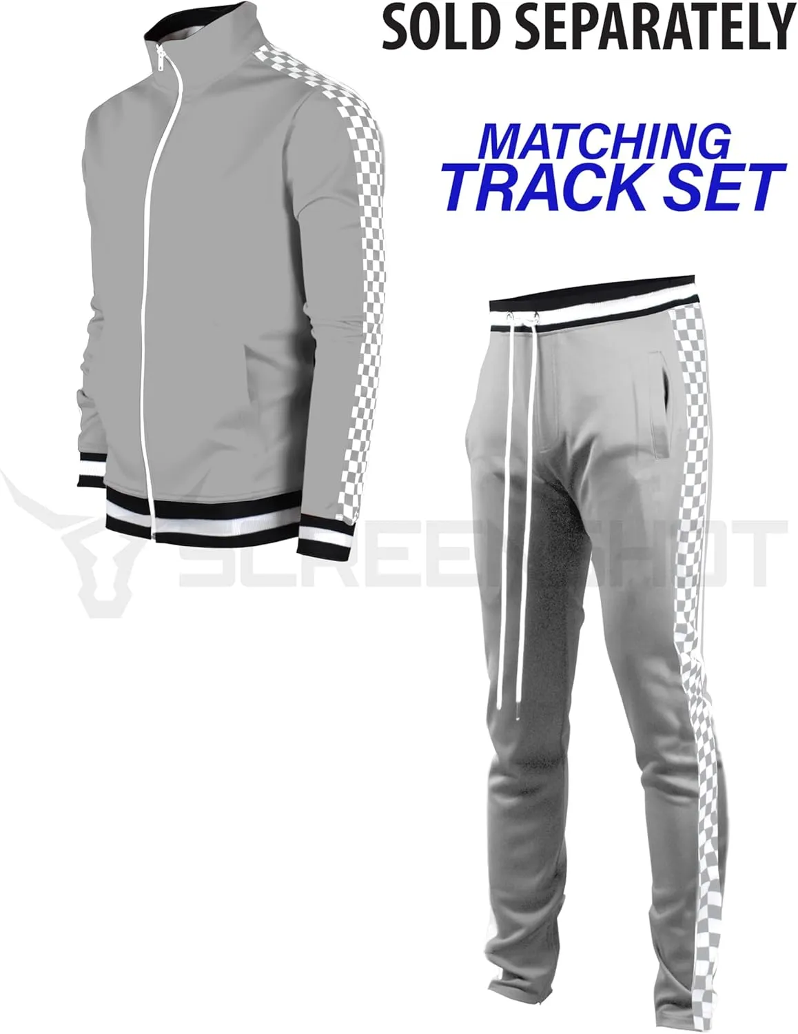 SCREENSHOT-Track Jacket Mens Urban Hip Hop Premium Track Jacket - Slim Fit Side Taping Sportswear Urbanwear Streetwear Top