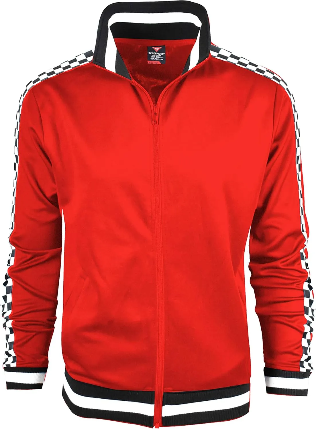 SCREENSHOT-Track Jacket Mens Urban Hip Hop Premium Track Jacket - Slim Fit Side Taping Sportswear Urbanwear Streetwear Top